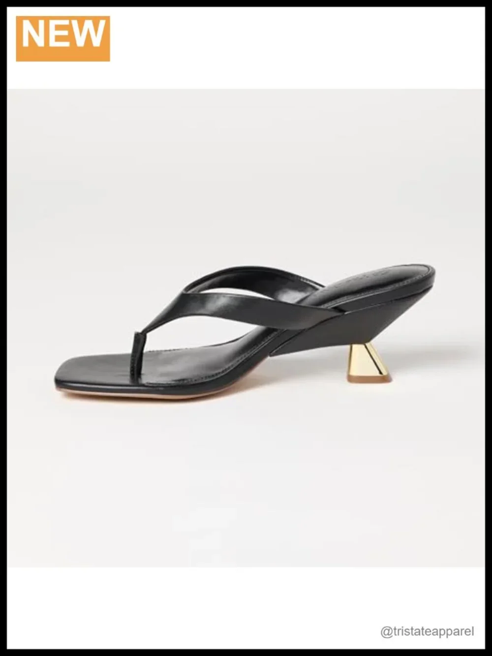 Dakota Thong Sculpted Heel Sandal PU Slingback Casual Mule